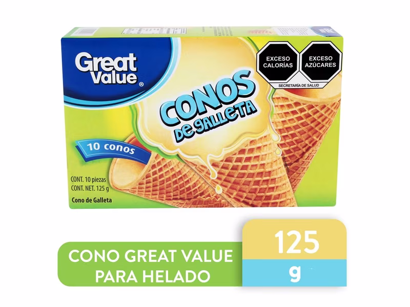 Cono Great Value Para Helado 10 Unidades - 125 g