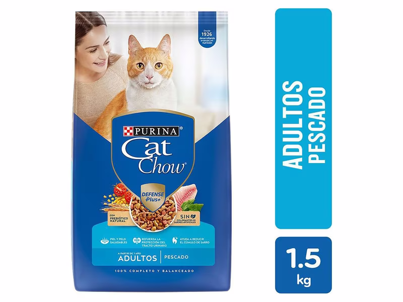 Alimento Gato Adulto Purina Cat Chow  Defense Plus Pescado 1.5 kg