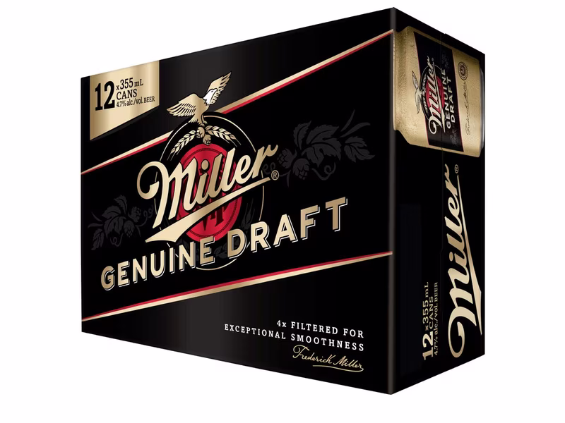 12 Pack Cerveza Miller Lata Genuin Draft - 4260ml