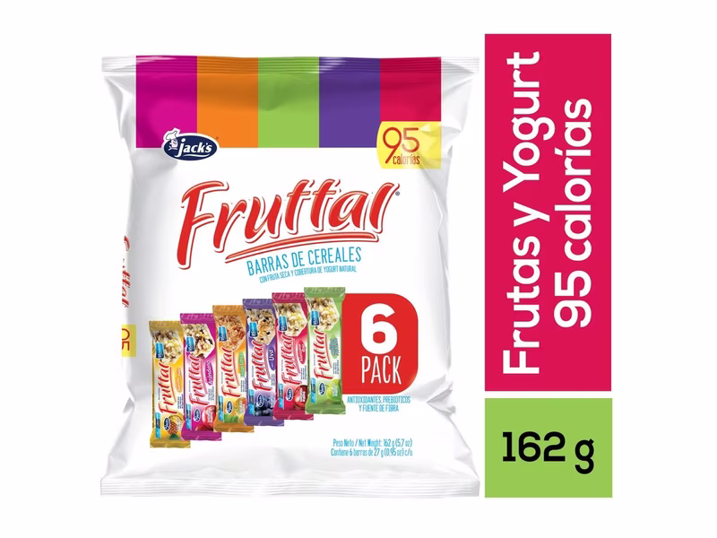 Barras de cereal Jack's fruttal sabor surtido 6 pack - 162 g
