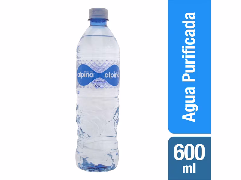 Agua Alpina Purificada Botella - 600 ml