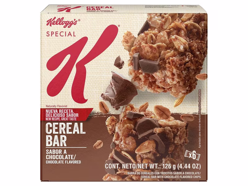 Barras de Cereal Kelloggs Special K Sabor Chocolate - 126 g