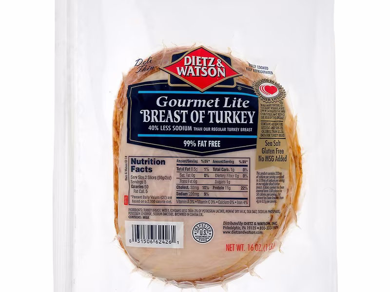 Dietz & Watson Pechuga de Pavo Tajada 454 g / 1 lb